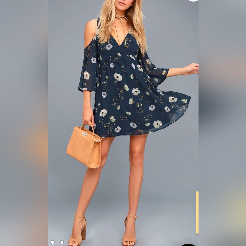BB DAKOTA navy blue dress size XS - Picture 1 of 11
